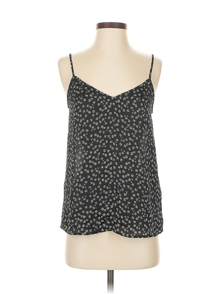 Pre-owned Equipment Tank Top Gray Strapless Neckline Tops