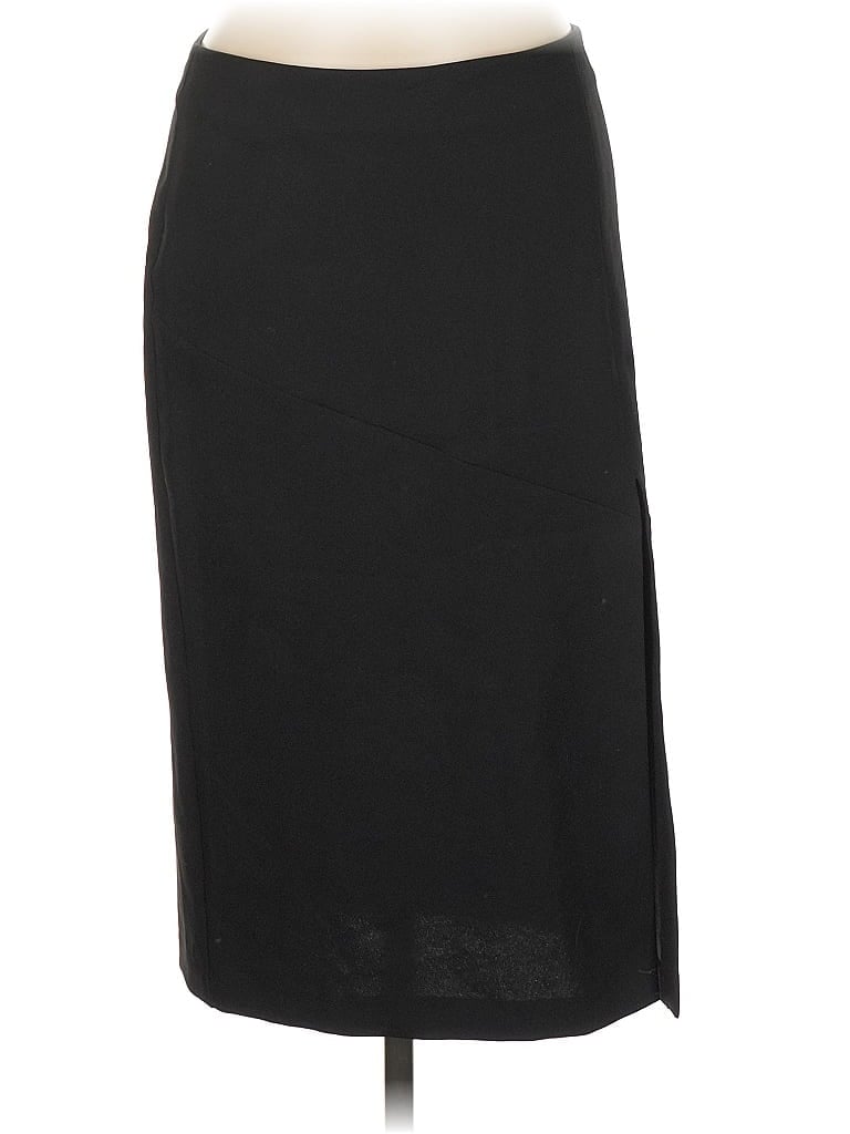 United Colors Of Benetton 100% Polyester Solid Black Formal Skirt Size EU (IT) 42 / US 6 - photo 1