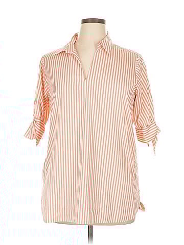Foxcroft 3/4 Sleeve Button-Down Shirt (view 1)