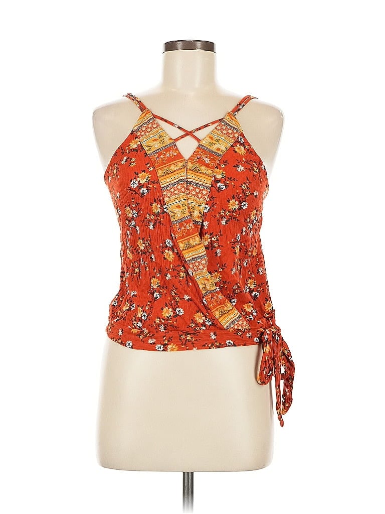 Click to view more detailed imagery on our partner's website Pre-owned Crave Fame By Almost Famous Sleeveless Blouse In Orange