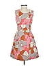 Boden 100% Cotton Print Orange Cocktail Dress Size 2 (petite) - photo 1