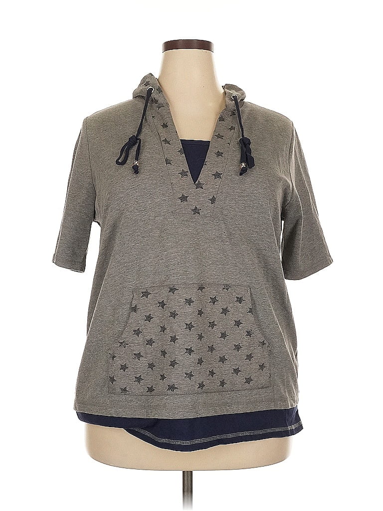 Catherines Gray Short Sleeve Top Size XXL (estimated) - photo 1