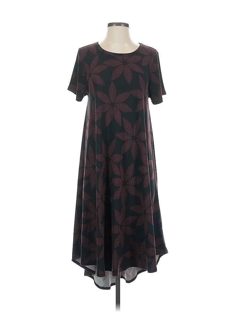 Pre-owned Lularoe Casual Dress In Brown