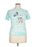 Disney Parks 100% Cotton Print Teal Green Short Sleeve T-Shirt Size XL - photo 1