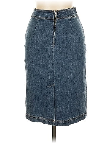 Blue Motion Denim Skirt (view 2)