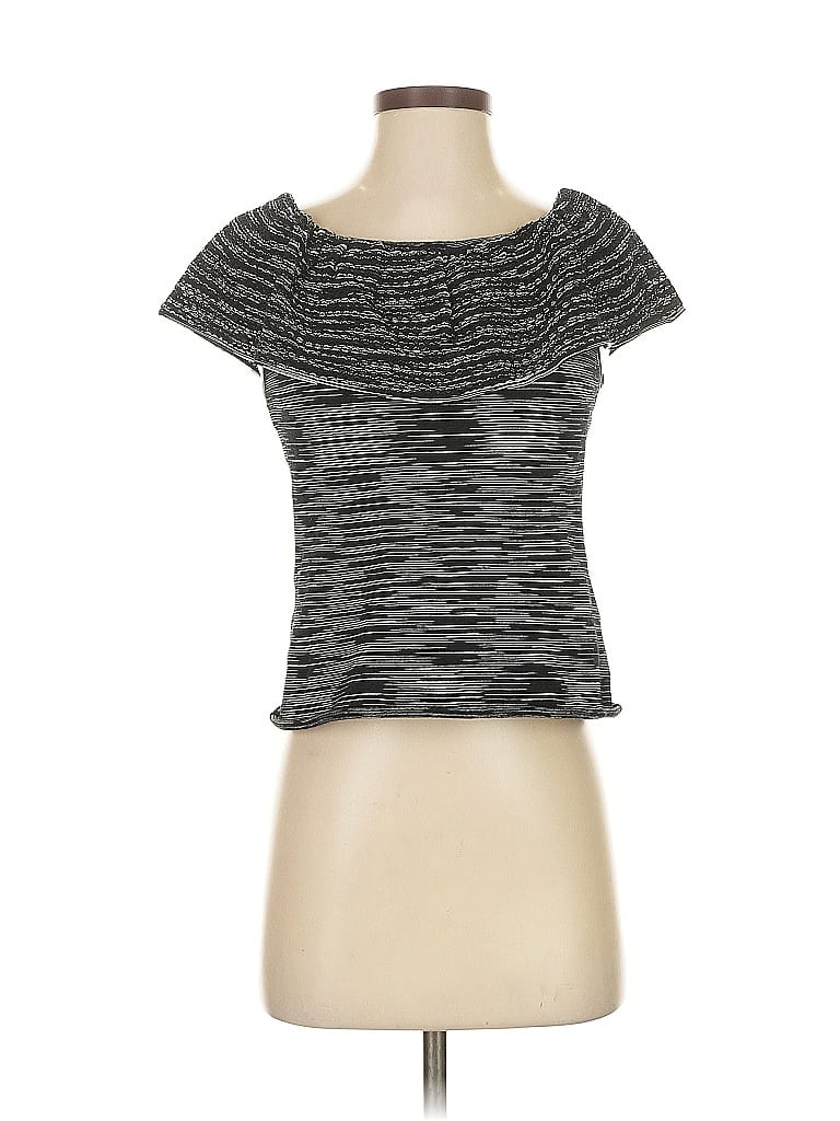 M Missoni Gray Black Short Sleeve Top Size S - photo 1
