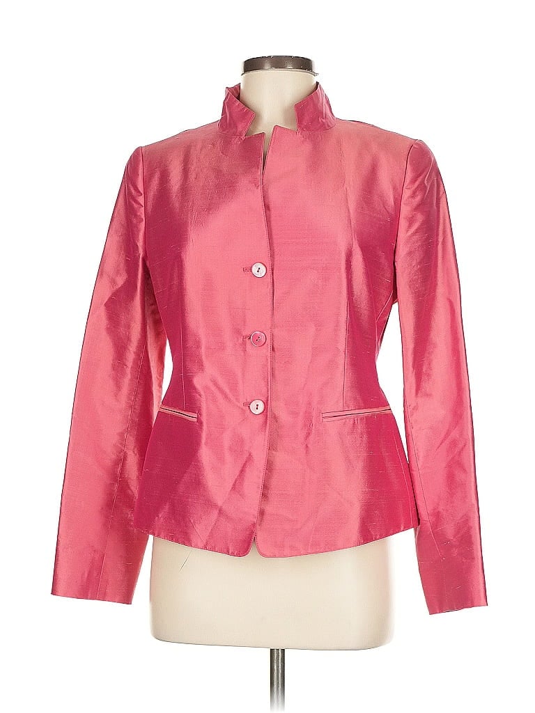 Lafayette 148 New York 100% Silk Pink Silk Blazer Size 6 - photo 1