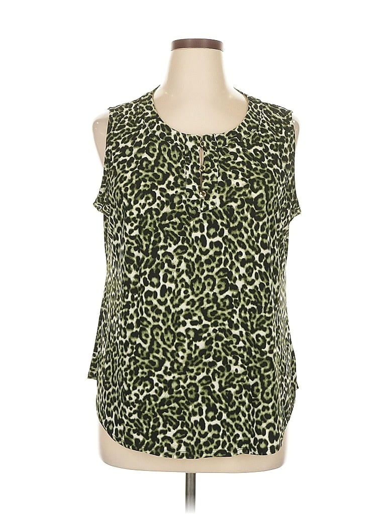 Jones Studio Green Sleeveless Blouse Size 1X - photo 1