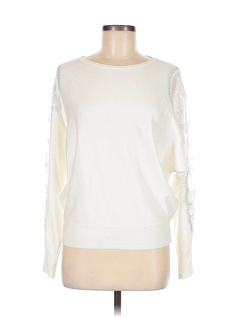 Click to view more detailed imagery on our partner's website Pre-owned Carmen Marc Valvo Pullover Sweater In White