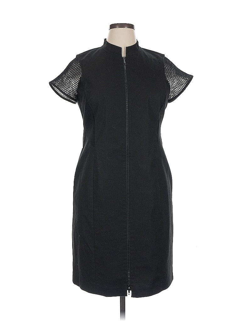 Lafayette 148 New York Black Cocktail Dress Size 14 - photo 1