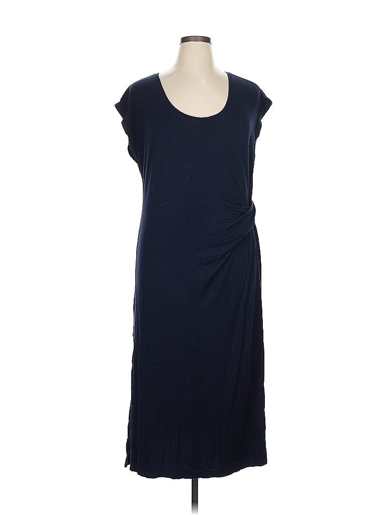 Lou & Grey for LOFT Solid Blue Casual Dress Size XL - photo 1