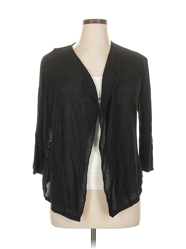 August Silk 100% Viscose Black Cardigan Size XL - photo 1