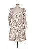 Nicholas 100% Polyester Print Ivory Casual Dress Size 6 - photo 1