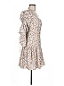 Nicholas 100% Polyester Print Ivory Casual Dress Size 6 - photo 3