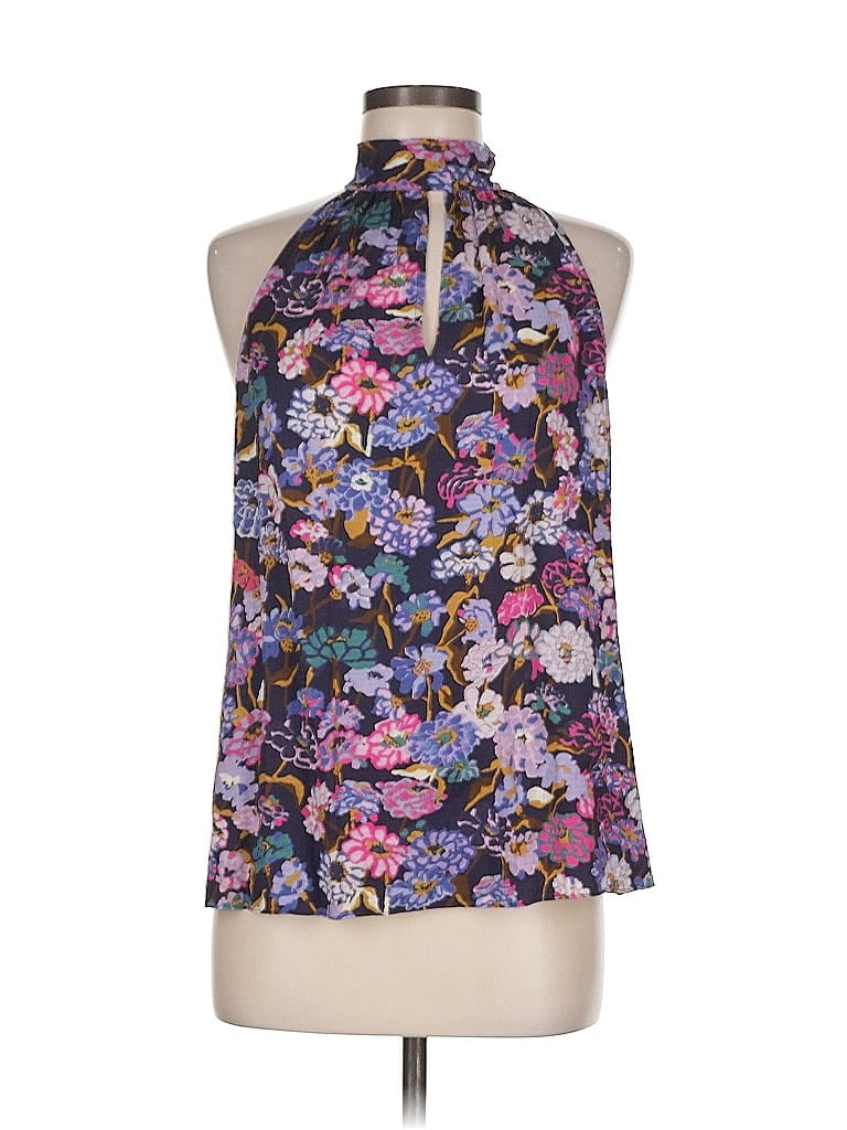 Tanya Taylor 100% Silk Purple Sleeveless Silk Top Size 8 - photo 1