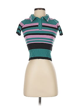 Nike Golf 100% Polyester Purple Short Sleeve Polo Size L