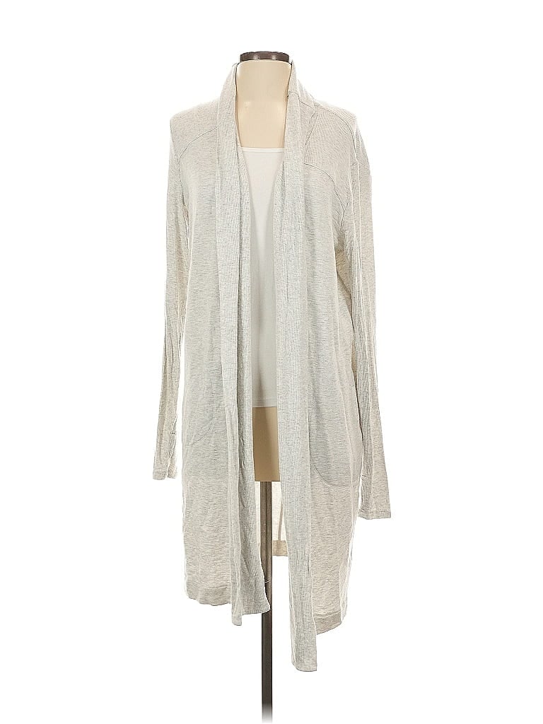 Pre-owned Athleta Cardigan Sweater In Gray