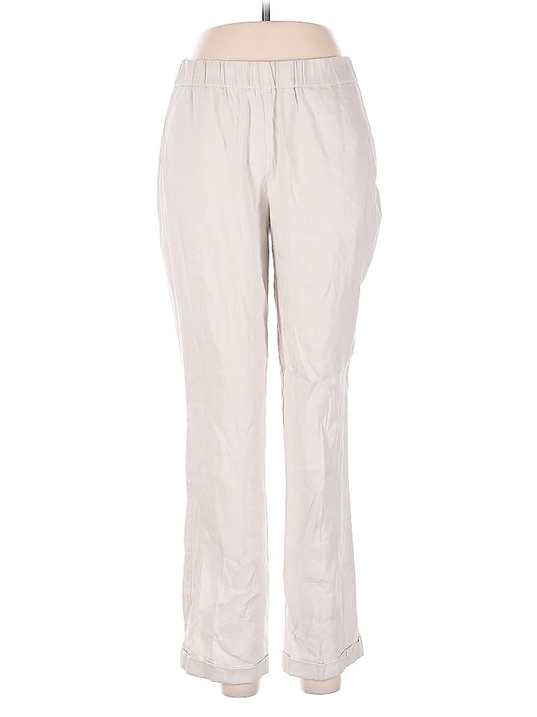 Pre-owned Jjill Linen Pants In White
