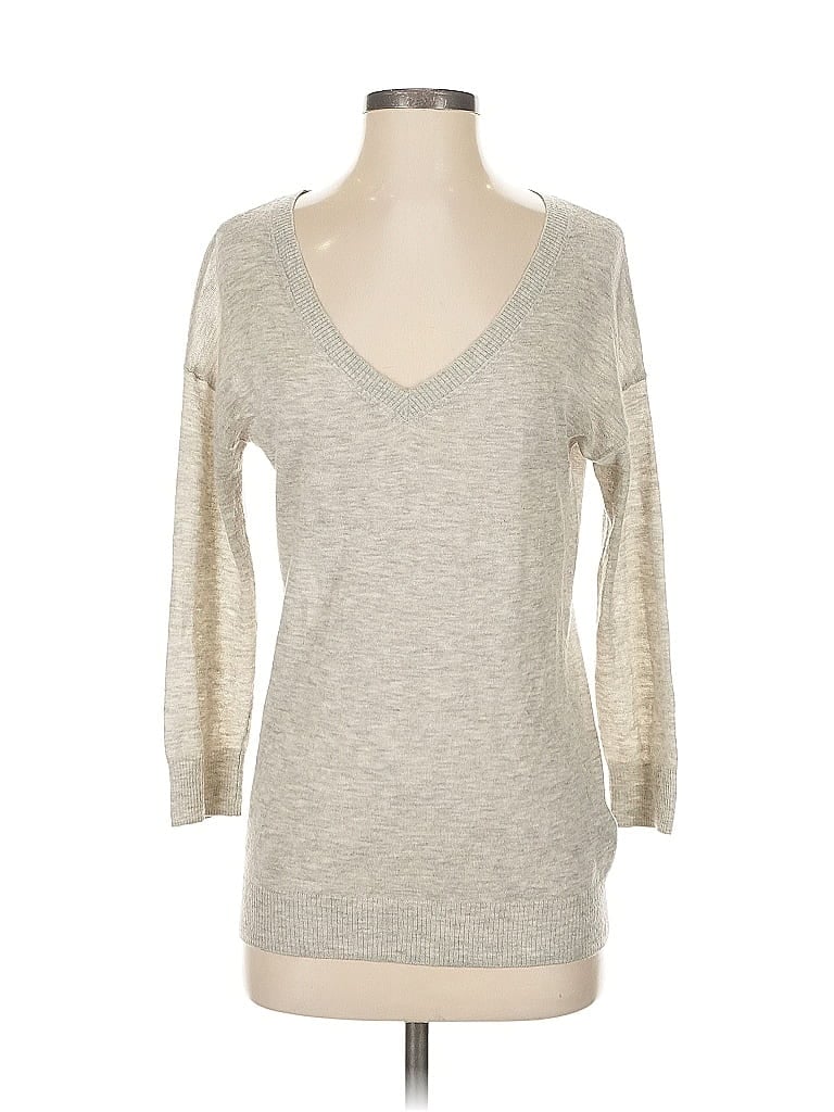 Pre-owned Banana Republic Cardigan Sweater In Silver