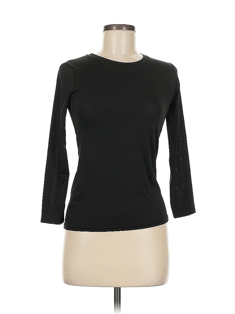 Pre-owned Real Essentials 3/4 Sleeve T-shirt In Black