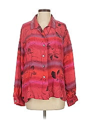 Chico's Design Long Sleeve Silk Top