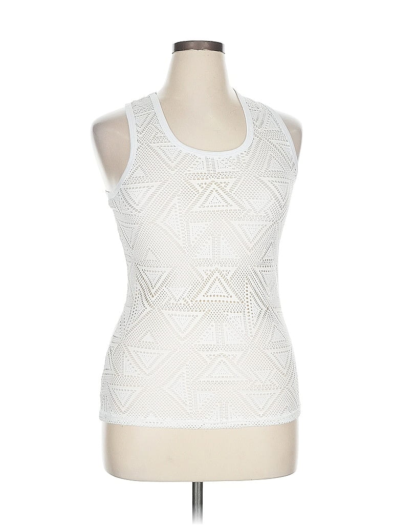 Pre-owned Assorted Brands Tank Top White Halter Neckline Tops