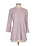 J. McLaughlin Blue 3/4 Sleeve Button-Down Shirt Size S - photo 1