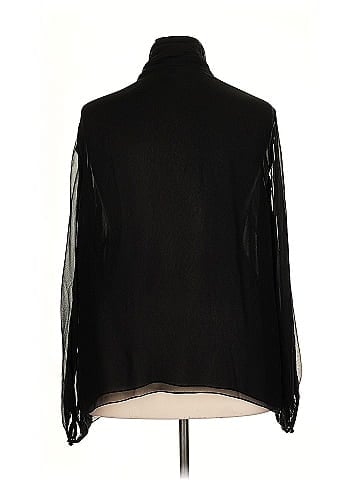 Linda Allard Ellen Tracy Long Sleeve Silk Top (view 2)