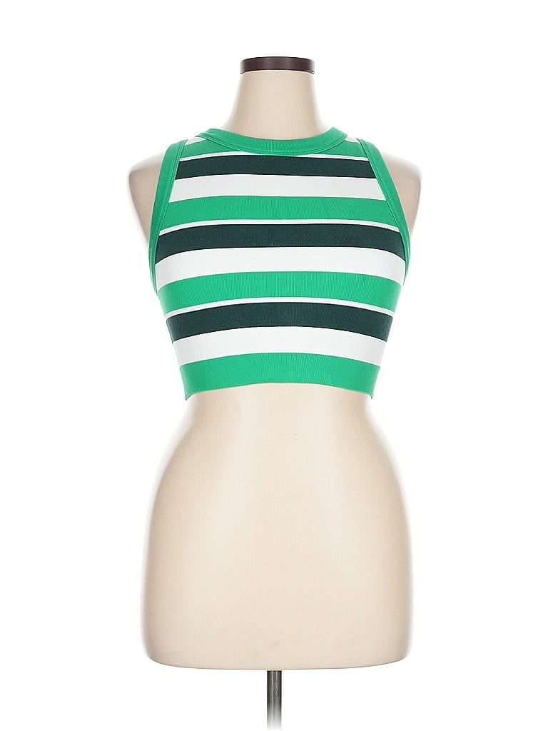 Pre-owned Offline By Aerie Tank Top Green Halter Neckline Tops