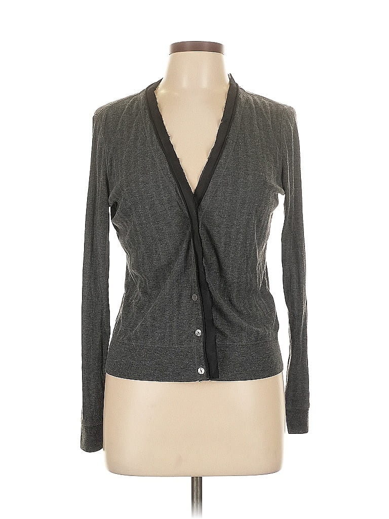 Pre-owned Simply Vera Vera Wang Cardigan Sweater In Gray