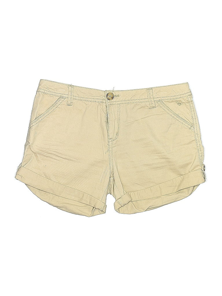 Justice 100% Cotton Solid Tan Khaki Shorts Size 16 - photo 1