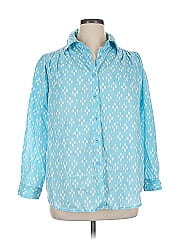 Roaman's 3/4 Sleeve Button Down Shirt
