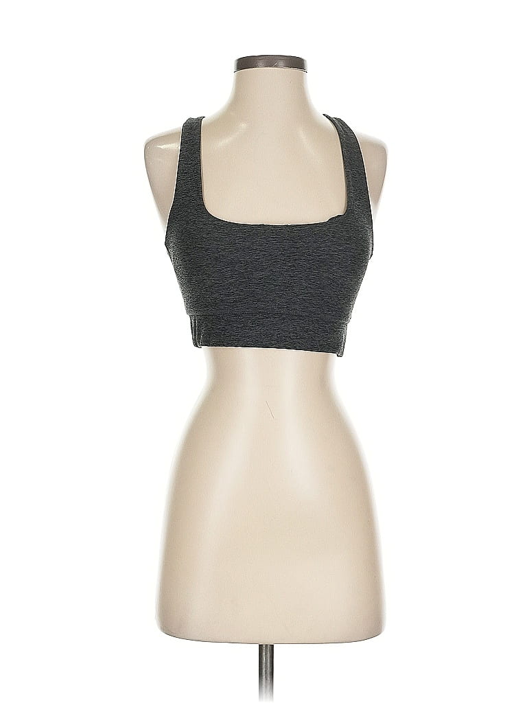 Pre-owned Interval Tank Top Gray Halter Neckline Tops