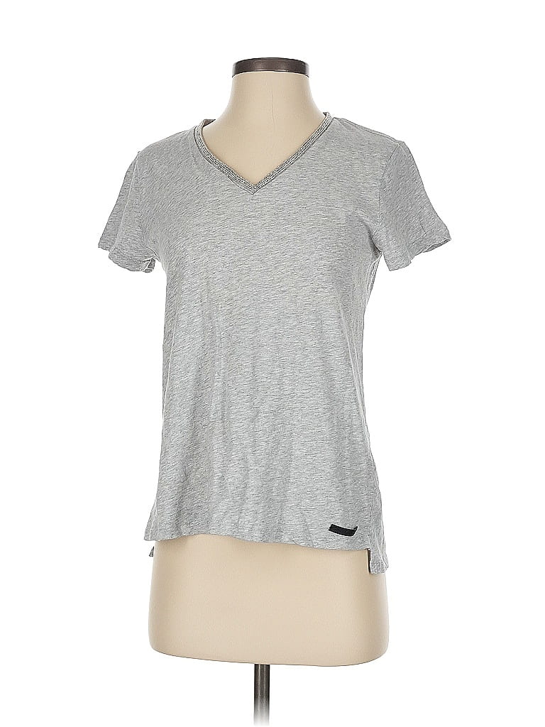 Pre-owned Dkny Jeans Short Sleeve T-shirt In Silver