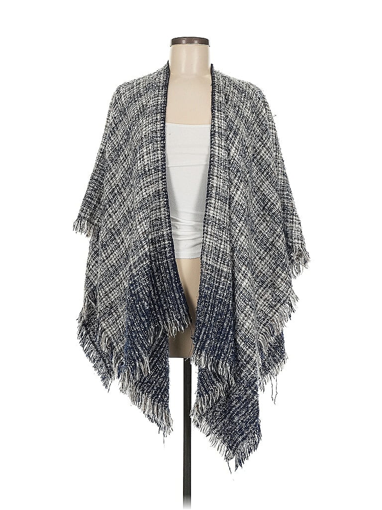 Pre-owned Assorted Brands Poncho In Blue