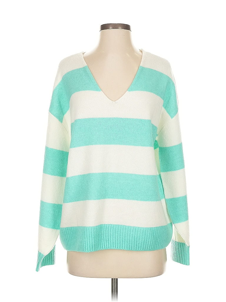 Pre-owned Vince Camuto Pullover Sweater In Blue