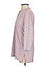 J. McLaughlin Blue 3/4 Sleeve Button-Down Shirt Size S - photo 5