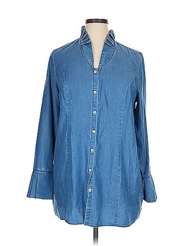 Soft Surroundings 3/4 Sleeve Button-Down Shirt (view 1)