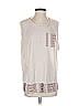 Pol Ivory Tan Sleeveless T-Shirt Size S - photo 1