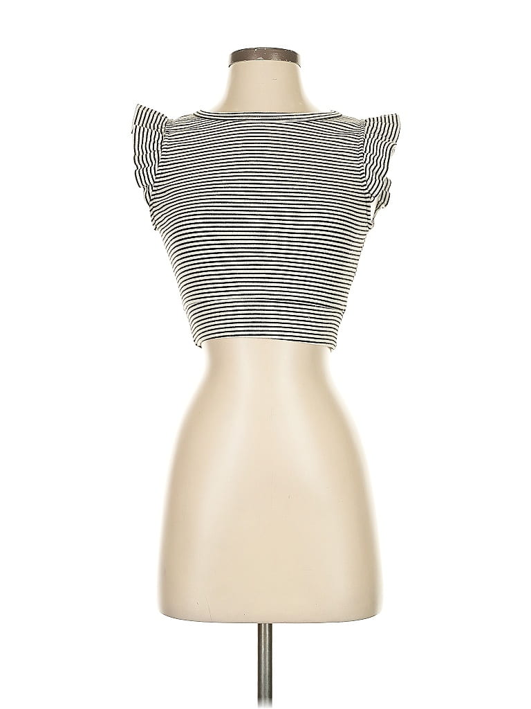 Click to view more detailed imagery on our partner's website Pre-owned Storia Short Sleeve Top Ivory Strapless Neckline Tops In White