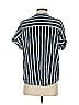 Ellen Tracy 100% Rayon Stripes Blue Short Sleeve Blouse Size S - photo 2