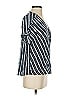 Ellen Tracy 100% Rayon Stripes Blue Short Sleeve Blouse Size S - photo 4