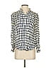 Joie 100% Viscose Checkered-gingham Ivory Long Sleeve Button-Down Shirt Size S - photo 1