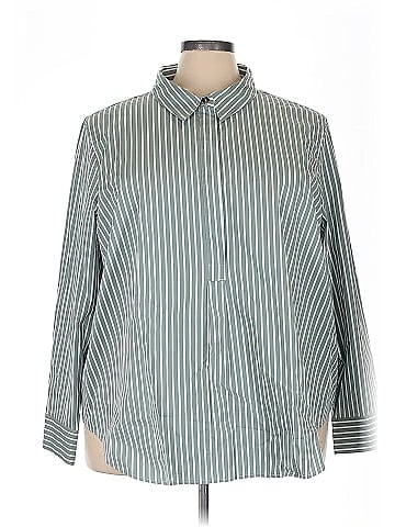 Universal Standard 3/4 Sleeve Button-Down Shirt (view 1)