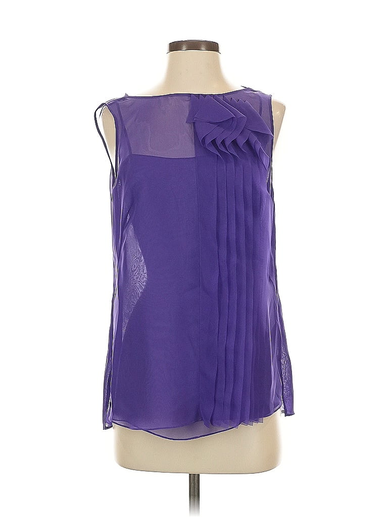 Akris Punto 100% Polyester Purple Sleeveless Blouse Size 8 - photo 1