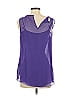 Akris Punto 100% Polyester Purple Sleeveless Blouse Size 8 - photo 2