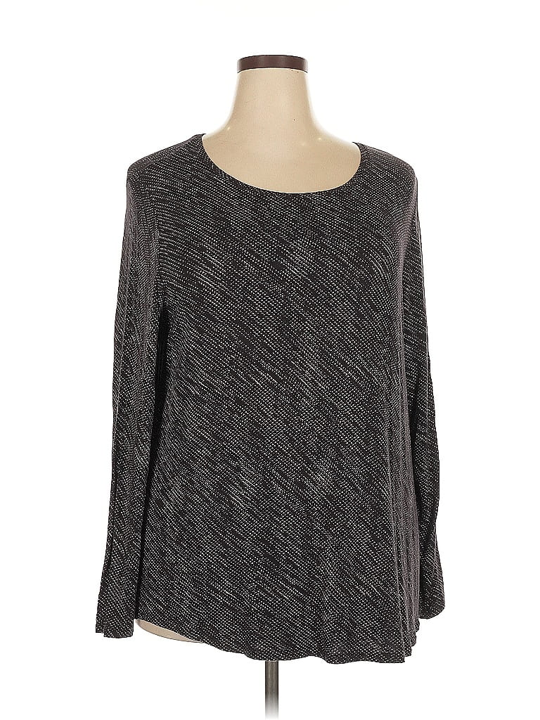 Pre-owned Apt. 9 3/4 Sleeve T-shirt In Gray