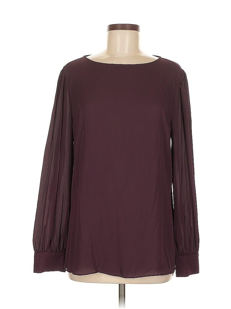 Fortune + Ivy 100% Polyester Burgundy Long Sleeve Blouse Size M - photo 1