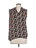 Ann Taylor LOFT 100% Rayon Floral Black Sleeveless Blouse Size L - photo 1