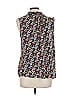 Ann Taylor LOFT 100% Rayon Floral Black Sleeveless Blouse Size L - photo 3
